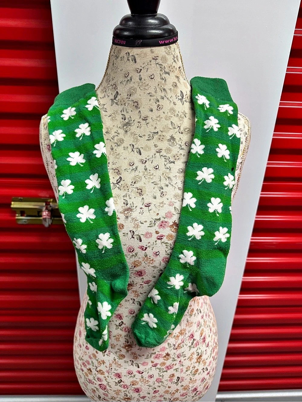 Knee high shamrock socks